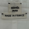 エルメス HERMES ドローストリングフリルシャツ 4H0638DV ホワイト コットン レディース 長袖シャツ