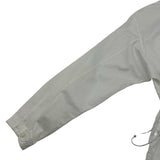エルメス HERMES ドローストリングフリルシャツ 4H0638DV ホワイト コットン レディース 長袖シャツ