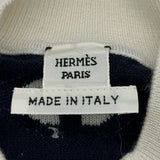 エルメス HERMES シェーヌダンクル柄ニットセーター 5E2697DF ネイビー カシミヤ レディース セーター