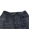 シャネル CHANEL チェックパターンルーズデニムパンツ P77620 ブラック コットン レディース デニムパンツ