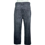 シャネル CHANEL チェックパターンルーズデニムパンツ P77620 ブラック コットン レディース デニムパンツ