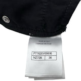 シャネル CHANEL チェックパターンルーズデニムパンツ P77620 ブラック コットン レディース デニムパンツ