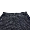 シャネル CHANEL チェックパターンルーズデニムパンツ P77620 ブラック コットン レディース デニムパンツ