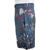 クリスチャン・ディオール Christian Dior × Peter Doig 総柄ショートパンツ 013C121A5436 ネイビー シルク メンズ ショートパンツ