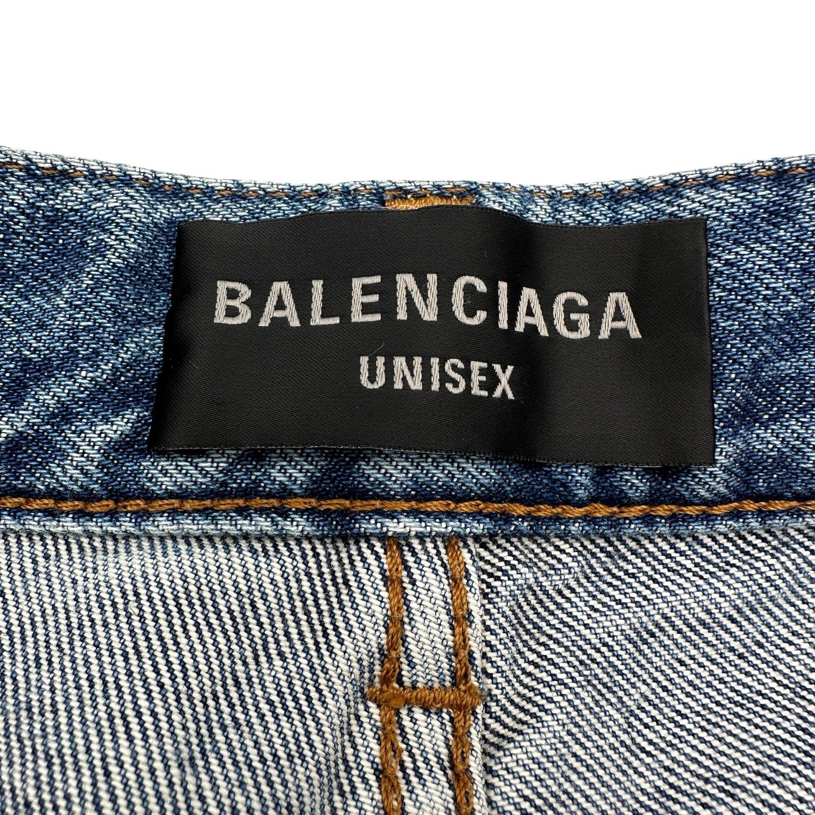 バレンシアガ BALENCIAGA ルーズデニムパンツ 736540 ブルー コットン