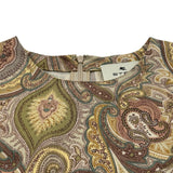 エトロ ETRO 総柄ワンピース ベージュ ウール レディース ワンピース