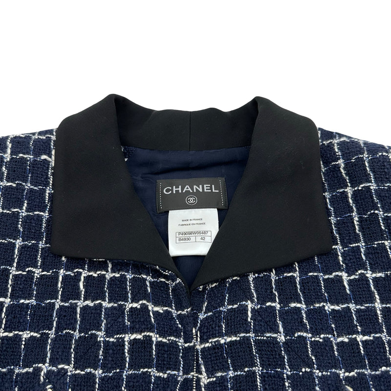 シャネル CHANEL ツイード ノースリーブワンピース P49098 ネイビー