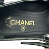 シャネル CHANEL ストラップヒールパンプス ブラック レザー レディース パンプス