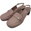 エルメス HERMES PARIS スリングバックパンプス 241046Z ピンク レザー レディース パンプス
