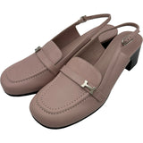 エルメス HERMES PARIS スリングバックパンプス 241046Z ピンク レザー レディース パンプス