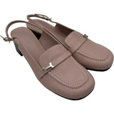 エルメス HERMES PARIS スリングバックパンプス 241046Z ピンク レザー レディース パンプス