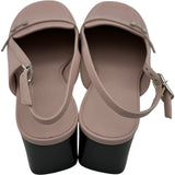 エルメス HERMES PARIS スリングバックパンプス 241046Z ピンク レザー レディース パンプス