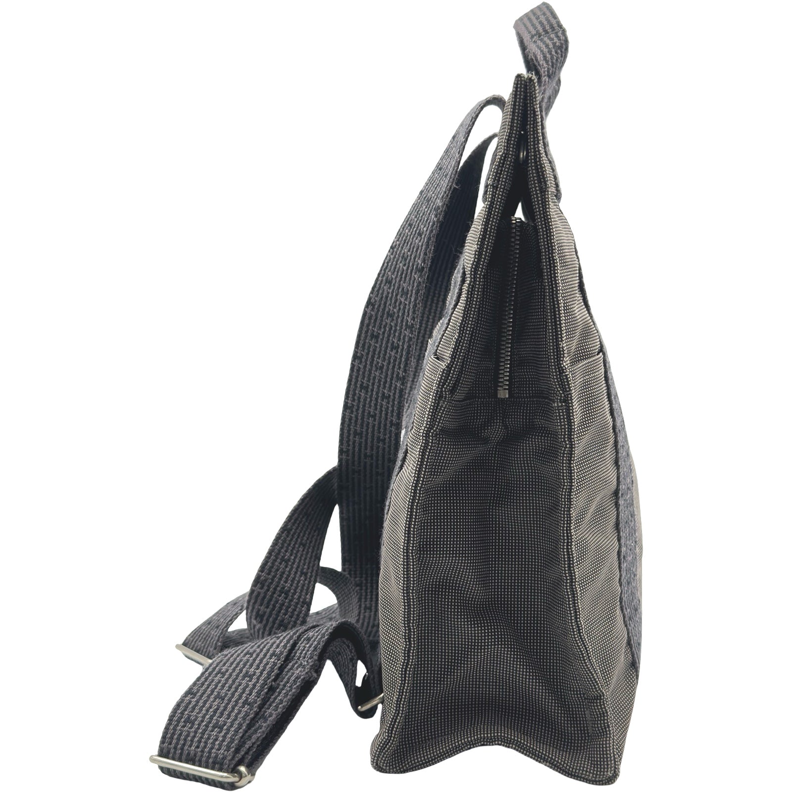 エルメス HERMES エールラインアドPM グレー ナイロンキャンバス