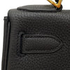 エルメス HERMES ケリー28 内縫い T刻 ブラック ゴールド金具 トゴ レディース ショルダーバッグ