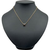 エルメス HERMES ポップH ミニネックレス ブラック/ピンクゴールド メタル エナメル ペンダント アクセサリー レディース