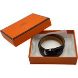 エルメス HERMES エトリヴィエール ブレスレットM □J刻 ブラック スイフト アクセサリー