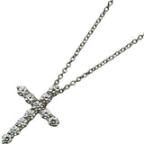 ティファニー TIFFANY＆CO スモールクロスネックレス プラチナ Pt950 ダイヤモンド ジュエリー