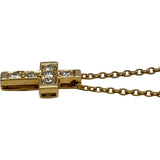 ティファニー TIFFANY＆CO クロスミニチュールネックレス ゴールド 18K ダイヤモンド ジュエリー