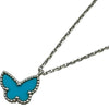 ヴァンクリーフ＆アーペル Van Cleef & Arpels スウィートアルハンブラパピヨンネックレス ホワイトゴールド Au750 ターコイズ ジュエリー