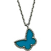 ヴァンクリーフ＆アーペル Van Cleef & Arpels スウィートアルハンブラパピヨンネックレス ホワイトゴールド Au750 ターコイズ ジュエリー