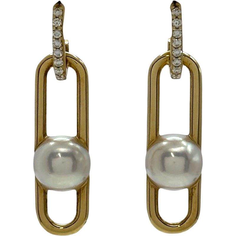 TASAKI タサキ　ダイヤモンド　アコヤパール　ピアス　750(K18YG) タサキ TASAKI ピアス ゴールド G750/パール/ダイヤモンド