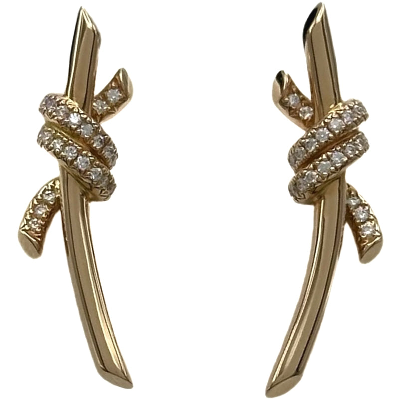 ティファニー TIFFANY＆CO ノットピアス ピンクゴールド Au750