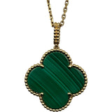 ヴァンクリーフ＆アーペル Van Cleef & Arpels マジックアルハンブラネックレス ゴールド Au750 マラカイト ジュエリー