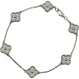 ヴァンクリーフ＆アーペル Van Cleef & Arpels スウィートアルハンブラダイヤ6Pブレス ホワイトゴールド Au750 ダイヤモンド ジュエリー