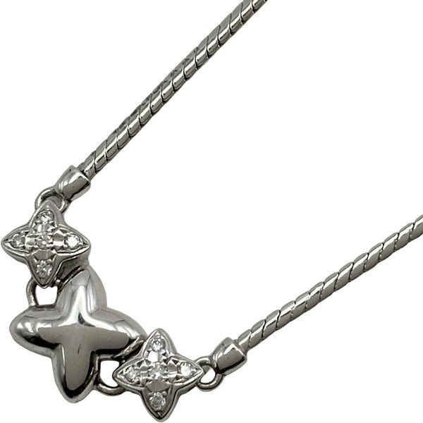 ミキモト MIKIMOTO ネックレス ホワイトゴールド K18 ダイヤモンド
