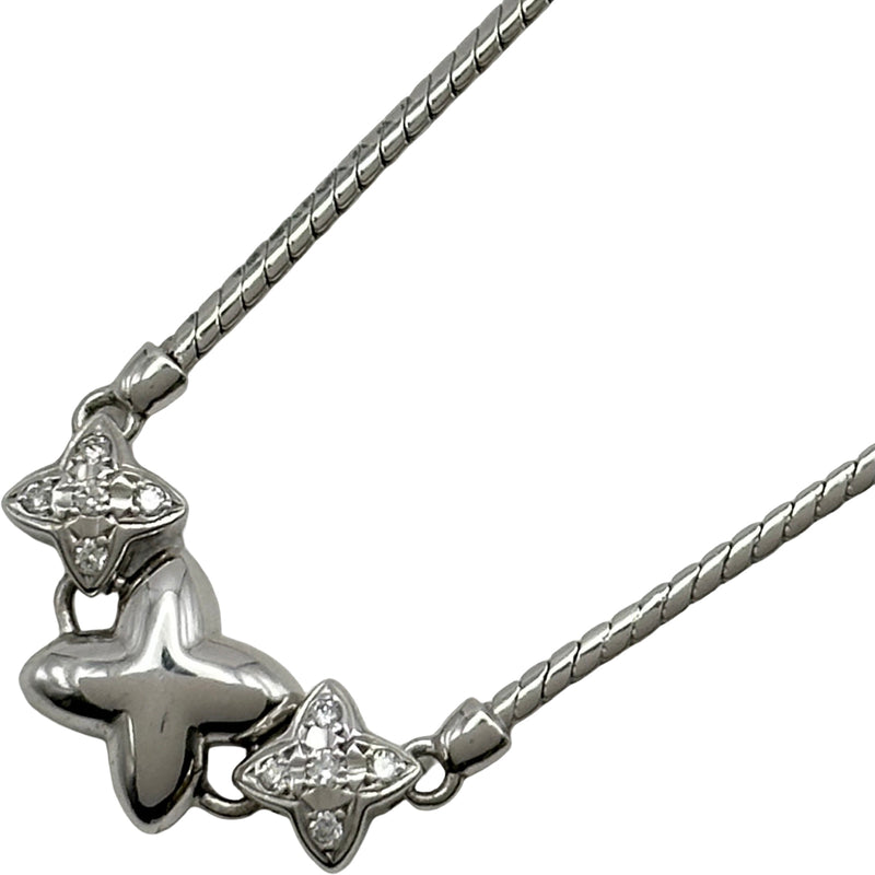 ミキモト MIKIMOTO ネックレス ホワイトゴールド K18 ダイヤモンド