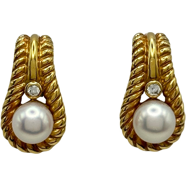 ミキモト MIKIMOTO イヤリング ゴールド K18 パール ジュエリー | 中古