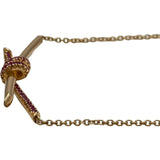 ティファニー TIFFANY＆CO ノットリボンネックレス ピンクゴールド Au750 ピンクサファイア ジュエリー