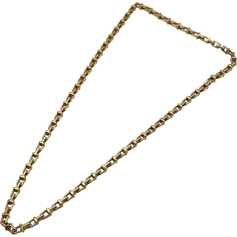 ティファニー TIFFANY＆CO Tナローチェーンネックレス ピンクゴールド