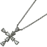 ハリーウィンストン HARRY WINSTON ペアシェイプミニクロスネックレス プラチナ Pt950 ダイヤモンド ジュエリー