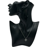 ハリーウィンストン HARRY WINSTON ペアシェイプミニクロスネックレス プラチナ Pt950 ダイヤモンド ジュエリー