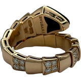 ブルガリ BVLGARI セルペンティリング ピンクゴールド 750 オニキス ジュエリー
