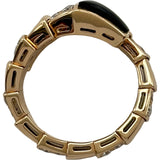 ブルガリ BVLGARI セルペンティリング ピンクゴールド 750 オニキス ジュエリー