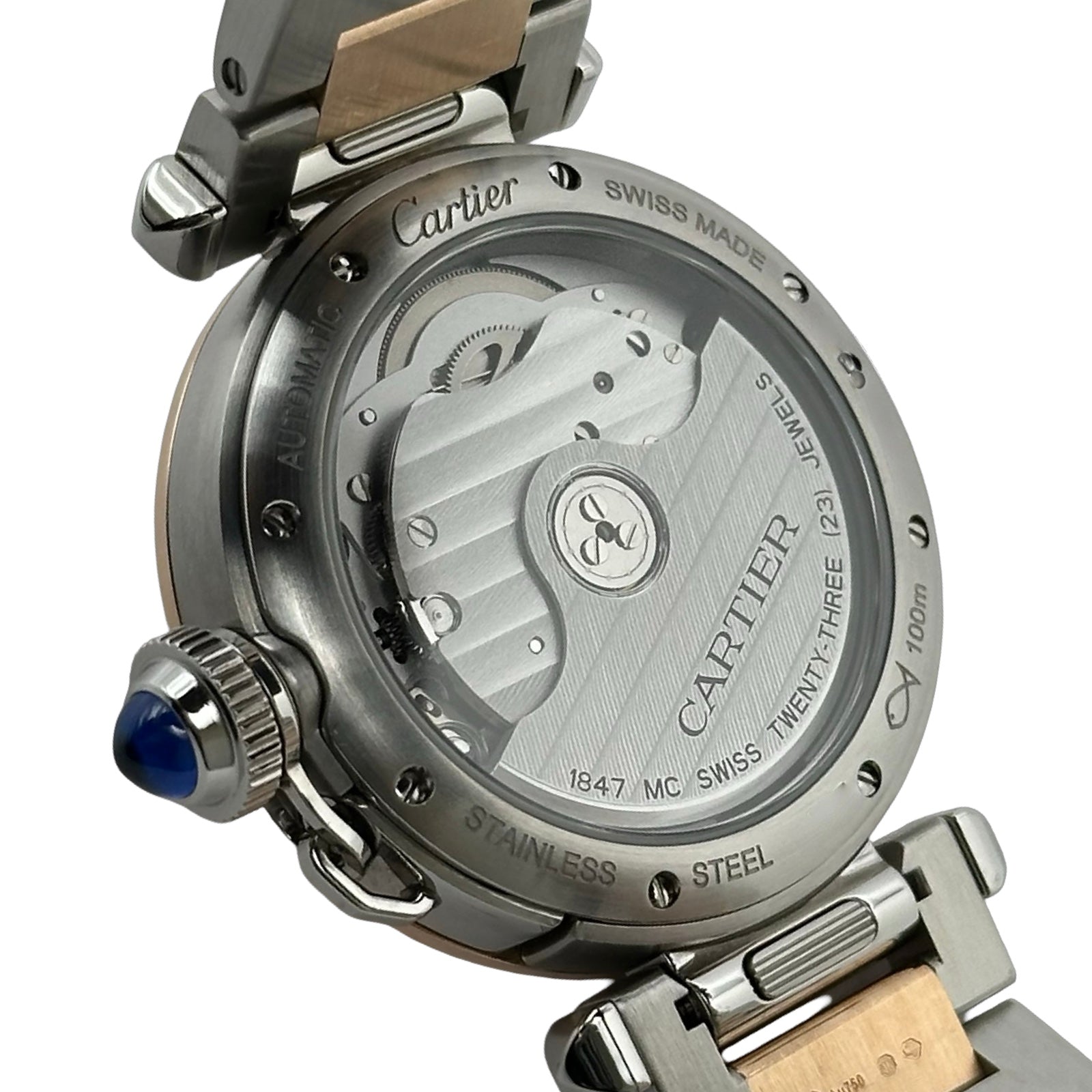 カルティエ Cartier パシャ ドゥ カルティエ 35mm W2PA0008 シルバー ピンクゴールド/ステンレススチール 自動巻き ユニセックス 腕時計 カルティエ Cartier パシャ ドゥ カルティエ 35mm W2PA0008 シルバー