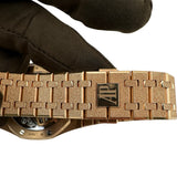オーデマ・ピゲ AUDEMARS PIGUET ロイヤルオーク フロステッドゴールド クロノグラフ 26239OR.GG.12240OR.01 ブラック ピンクゴールド 自動巻き メンズ 腕時計