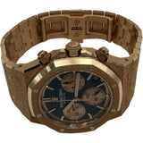 オーデマ・ピゲ AUDEMARS PIGUET ロイヤルオーク フロステッドゴールド クロノグラフ 26239OR.GG.12240OR.01 ブラック ピンクゴールド 自動巻き メンズ 腕時計