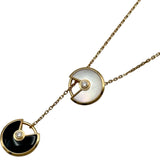 カルティエ Cartier アミュレットネックレス ピンクゴールド Au750 オニキス ジュエリー
