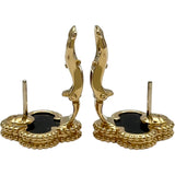 ヴァンクリーフ＆アーペル Van Cleef & Arpels ヴィンテージアルハンブラピアス ゴールド Au750 オニキス ジュエリー