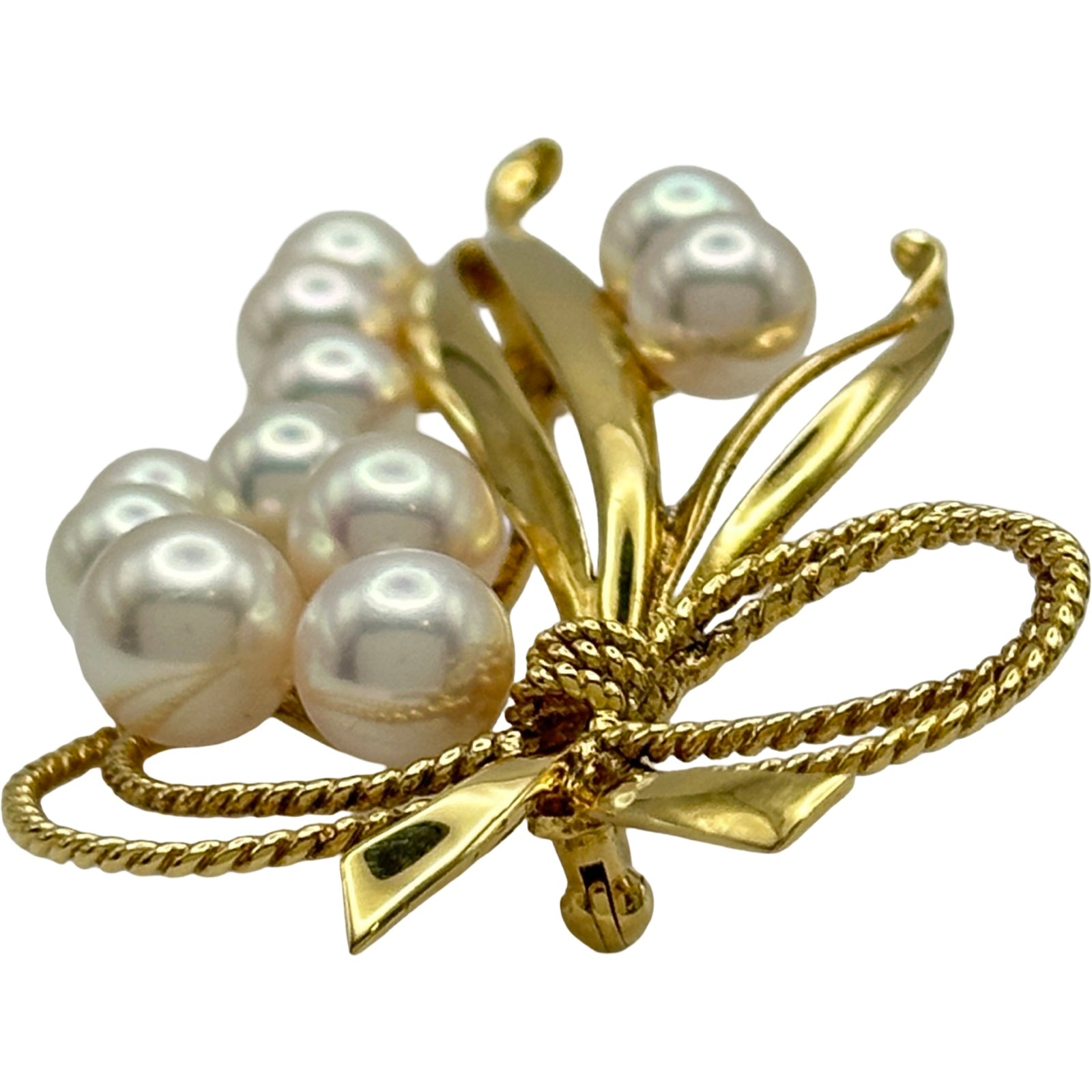 アンティーク非売品MIKIMOTOジュエリーパール&ゴールドブローチ ミキモト MIKIMOTO ブローチ ゴールド K18 パール ジュエリー | 中古