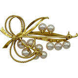 ミキモト MIKIMOTO ブローチ ゴールド K18 パール ジュエリー