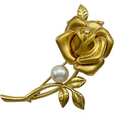 ミキモト MIKIMOTO バラブローチ ゴールド K18 パール ジュエリー