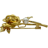 ミキモト MIKIMOTO バラブローチ ゴールド K18 パール ジュエリー