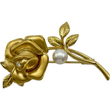 ミキモト MIKIMOTO バラブローチ ゴールド K18 パール ジュエリー