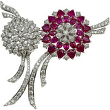 ルビーブローチ ホワイトゴールド 750 ルビー ジュエリー