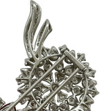 ルビーブローチ ホワイトゴールド 750 ルビー ジュエリー