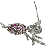 ルビーブローチ ホワイトゴールド 750 ルビー ジュエリー